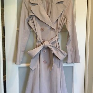 epanouir Belted Beige Trench Coat; Size: 36